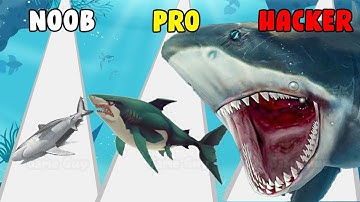 NOOB vs PRO vs HACKER in Idle Shark World - NEW LEVELS!! All Levels Gameplay Android,ios | GameGuy