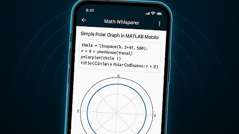 Getting Started with MATLAB Mobile | Create Your First File & Plot a Polar Graph