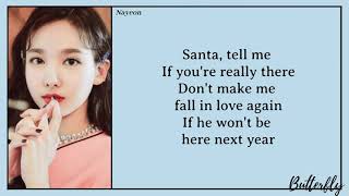 TWICE NAYEON - "Santa Tell Me (Ariana Grande Cover)" / Lyrics