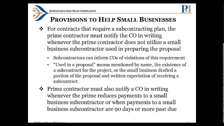 Subcontracting Plan Compliance: What Large and Small Contractors Need to Know