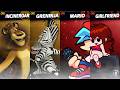 MADAGASCAR VS FRIDAY NIGHT FUNKIN! (ALEX THE LION &amp; MARTY VS BOYFRIEND &amp; GIRLFRIEND!) (SSBU MODS!)