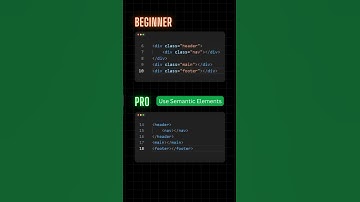Beginner vs. Pro: Gebruik semantische tags | Maak je HTML overzichtelijker en toegankelijker 🚀 #f...