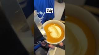 Wingstulip latte art#coffee #latteart