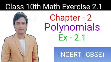 Class 10 Math Chapter 2/Polynomials /Exercise 2.1/10th Class Maths Exercise 2.1 । CBSE। NCERT।