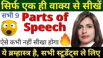 Parts of speech | All Parts of speech in English Grammar | Parts of speech in Hindi || Kanchan Ma