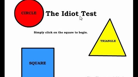 The Idiot Test: Speedrun in under a minute