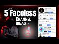 5 Faceless YouTube Channel Ideas 2026 in 5 Minutes