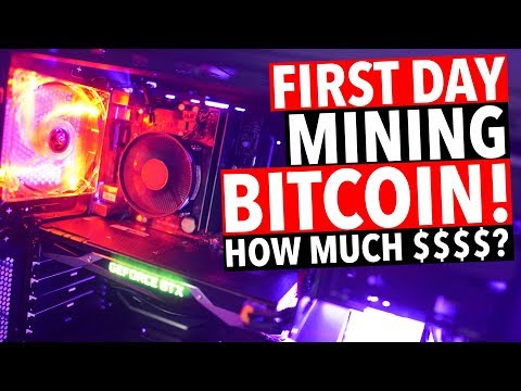 First Day Mining Bitcoin! GTX 1070 GPU