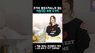 저속노화 혈당관리 다이어트에 좋은 조이 아침식단 5가지
