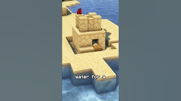 How to Build the CUTEST Sandcastle in Minecraft!