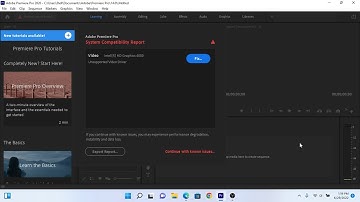 Adobe Premiere Pro 2021 “System Compatibility Report Unsupported Video Driver” Intel