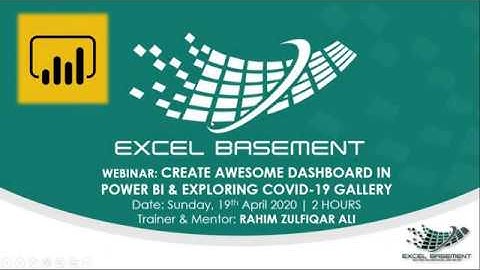 Create Dashboard in POWER BI with Awesome Features & Exploring COVID-19 Gallery - Rahim Zulfiqar Ali