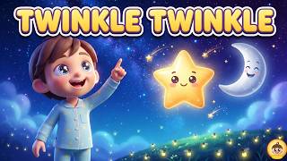 Twinkle Twinkle Little Star 🌟 Calm Bedtime Lullaby for Kids | Sleepy Star Song  | Tilou Kids