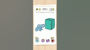 Brain Test - Level 3 - Put the elephant into the fridge - SOLVED