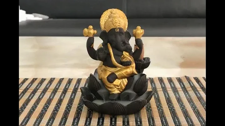 Ganesha-statue Waterfall  Flow of smoke cigarettes ceramic incense burner backflow