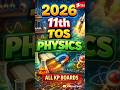 11th,ALL BISES (BOARDS) OF KP, TABLE OF SPECIFICATION PHYSICS, 2026