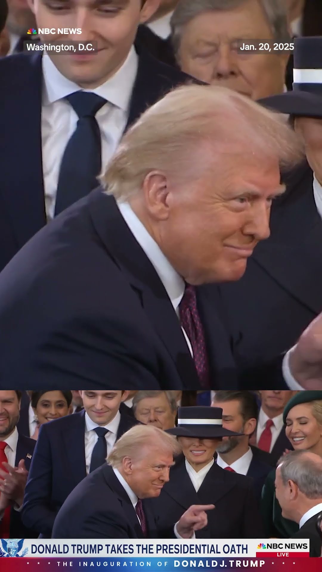 Donald Trump is sworn in as the 47th President of the United States