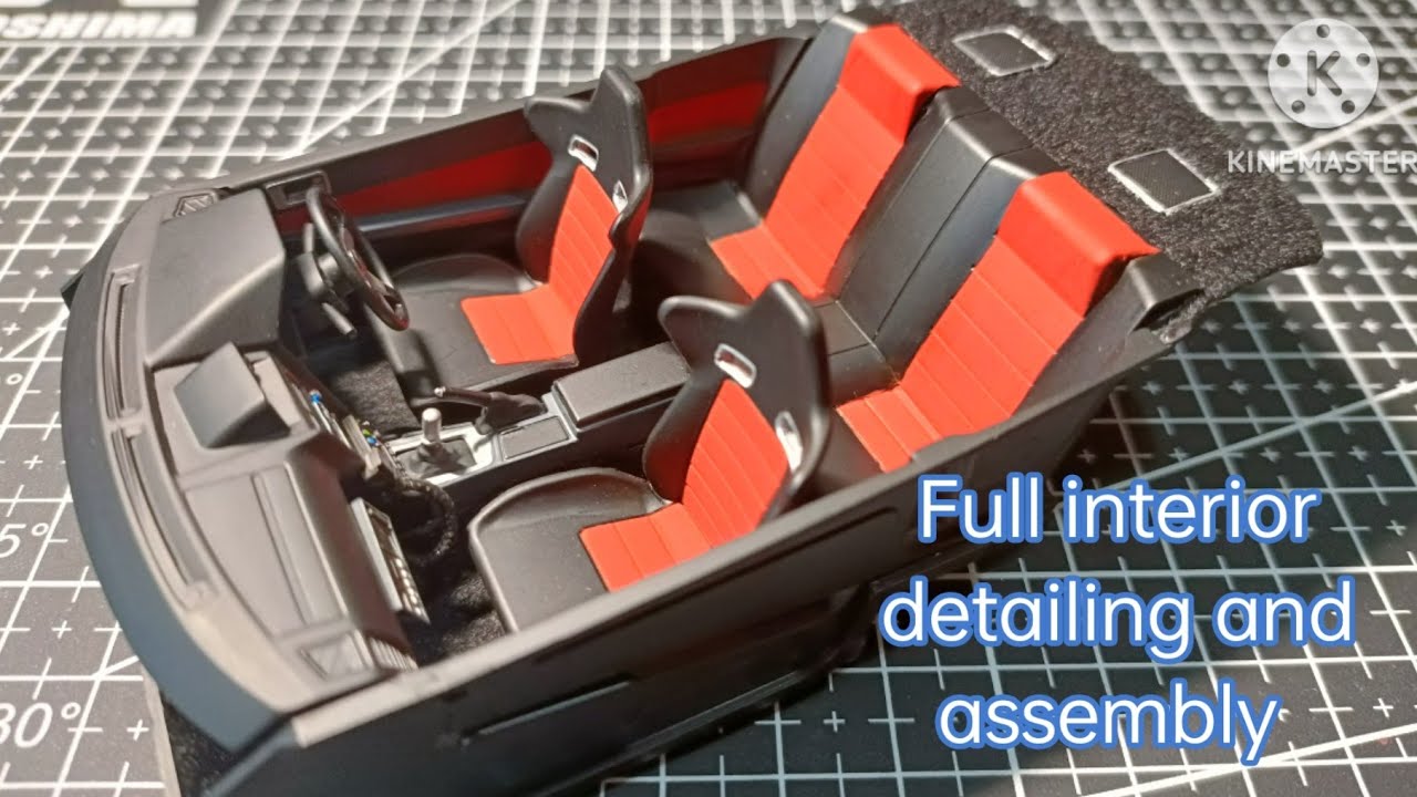 Aoshima Nissan Skyline GT R R34 patrol car Interior work YouTube