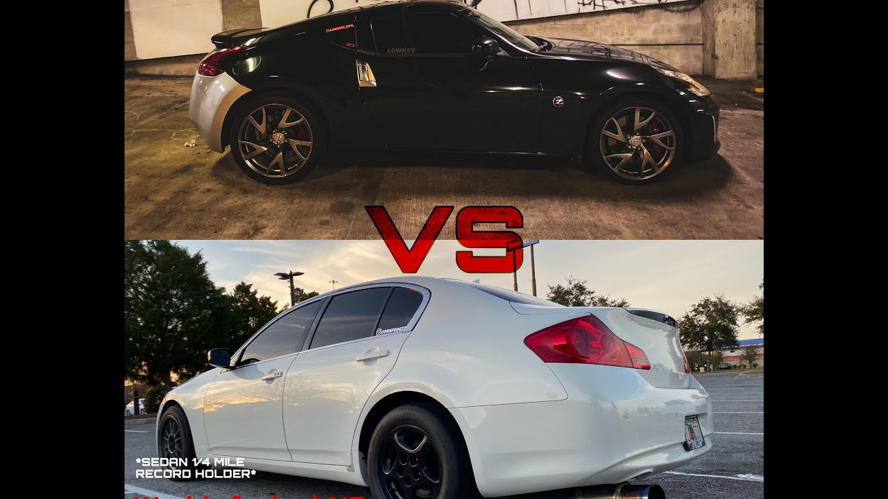 370z VS WORLDS FASTEST G37 SEDAN !! 150MPH+ YouTube