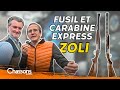 Fusil de chasse bcassier et carabine express zoli  deux armes de luxe