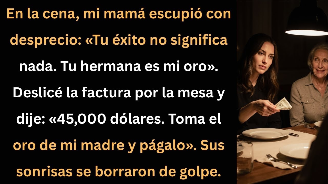 En la cena mi madre dijo  “Tu éxito no vale nada”… entonces revelé la factura oculta