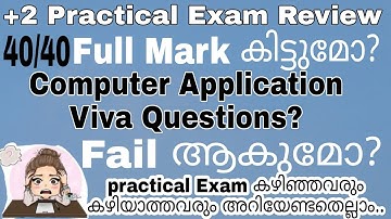 Plus Two Computer Application Practical Exam Viva Questions 2022 | +2 Viva Questions & Answer CA