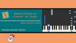 Santa Claus is Comin to Town (easy piano duet) - Coots/Gillespie - Arr. Chrissy Ricker
An evenly-leveled, easy piano (level 2-3) duet arrangement of the classic Christmas song. Sheet music, including lyrics, available exclusively at Musicnotes: https://www.musicnotes.com/l/MTvgJ Santa Claus is Comin to Town (easy piano duet) - Coots/Gillespie - Arr. Chrissy Ricker