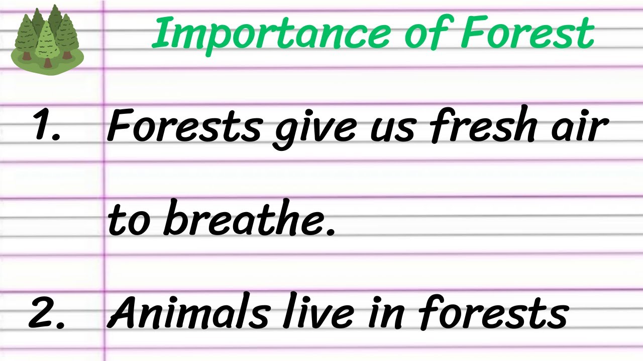 Importance of Forest 10 Lines Essay Writing in English || Short Essay on Importance of Forest