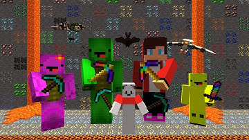 Mikey and JJ Falling Pickaxe Minecraft  #livestream