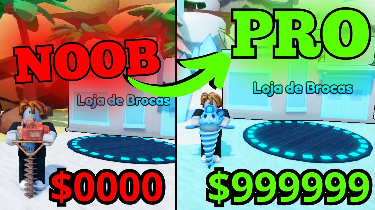 NOOB ao PRO no Simulador de Escavação de Broca - ROBLOX - YouTube