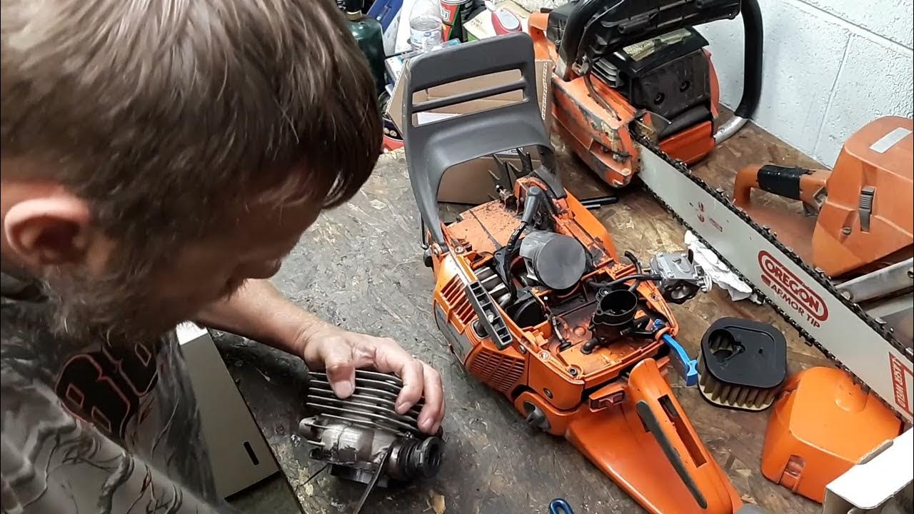Husqvarna 390xp .. Part 1 Teardown - YouTube