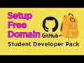 Free domain and web hosting with github student developer pack and namecheap