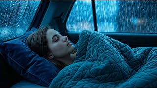 Gentle Rain Falling Outside a Quiet Car for Deep Relaxation and Rest