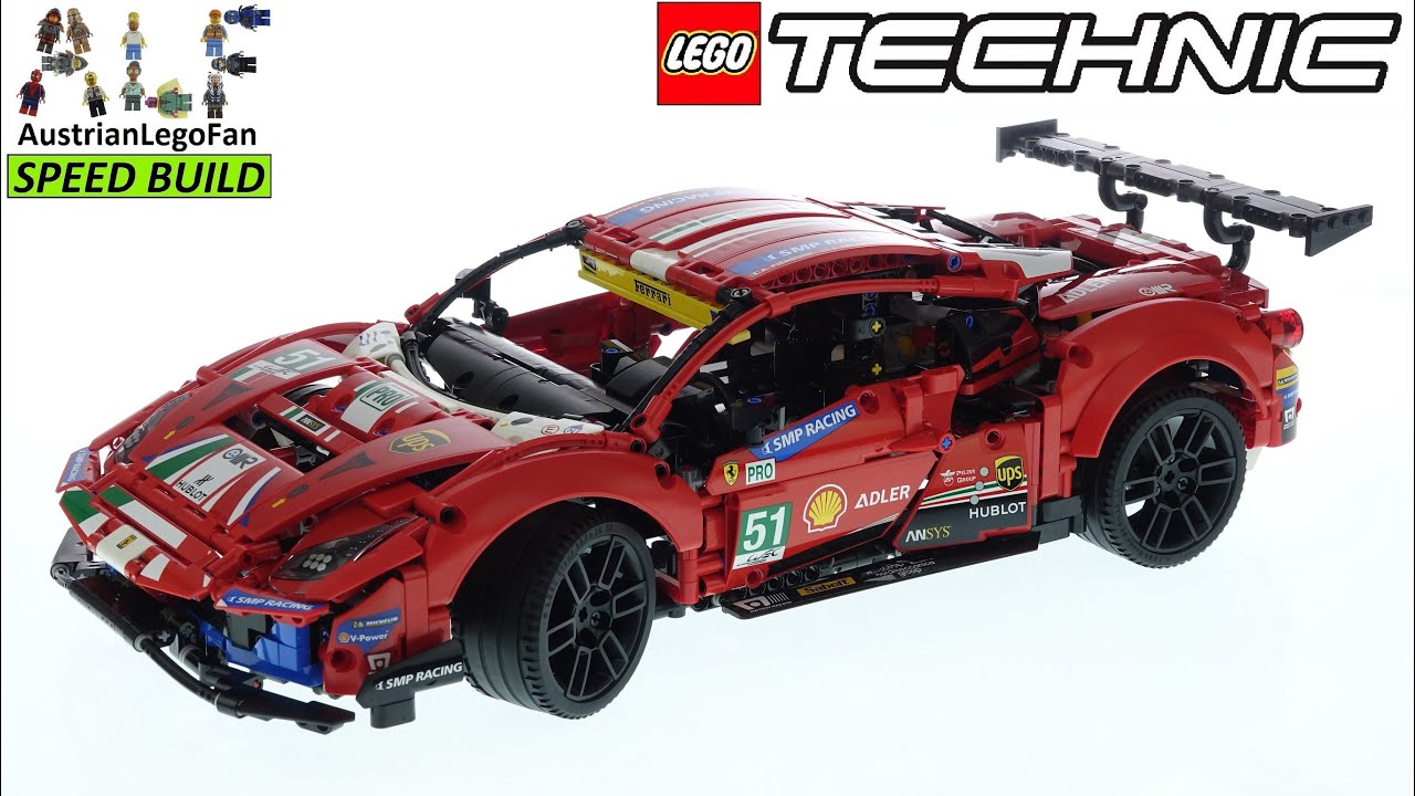 Lego technic 42125 ferrari 488 gte af corse #51 modele authentique de la  voiture de course d'endurance a exposer pour adultes - La Poste