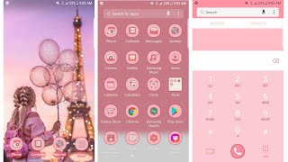 تغيير شكل الهاتف الي اللون البينك بالكامل | ثيم موبايلي | Pink Theme screenshot 3
