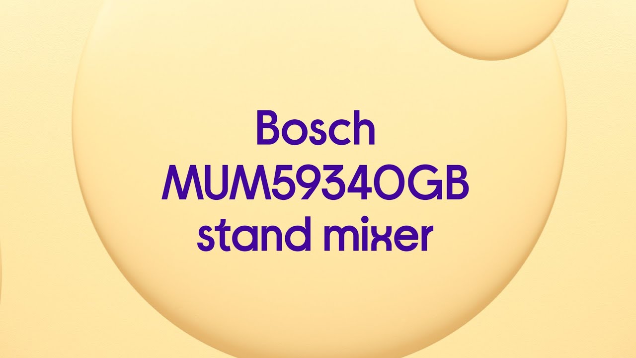 Bosch MUM59340GB Stand Mixer Anthracite & Grey Product Overview