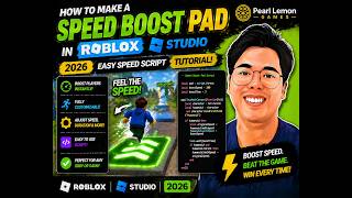 How to Make a Speed Boost Pad in Roblox Studio 2026 | Easy Speed Script Tutorial