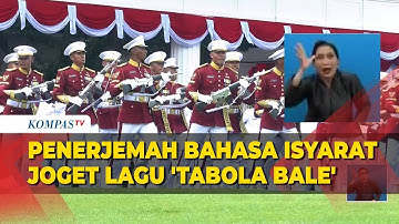 Momen Penerjemah Bahasa Isyarat Joget Saat Lagu Tabola Bale di HUT Ke-80 RI