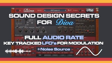U-He DIVA Sound Design - Full Audio Rate LFOs W. Key Tracking  + Hidden Noise Source