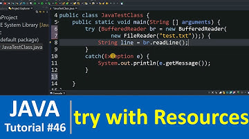 Java Tutorial #46 - Java try with resources (Examples)