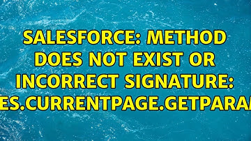 Salesforce: Method does not exist or incorrect signature: ApexPages.currentPage.getParameters()