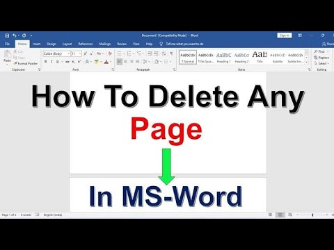 How to delete unwanted blank page in Word (2007-2010-2016)Remove blank ...