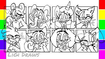 Coloring Pages SMILING CRITTERS Satisfying process of Coloring Poppy Playtime Chapter 3 characters