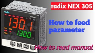 How to set parameter of radix NEX305 temperature controller