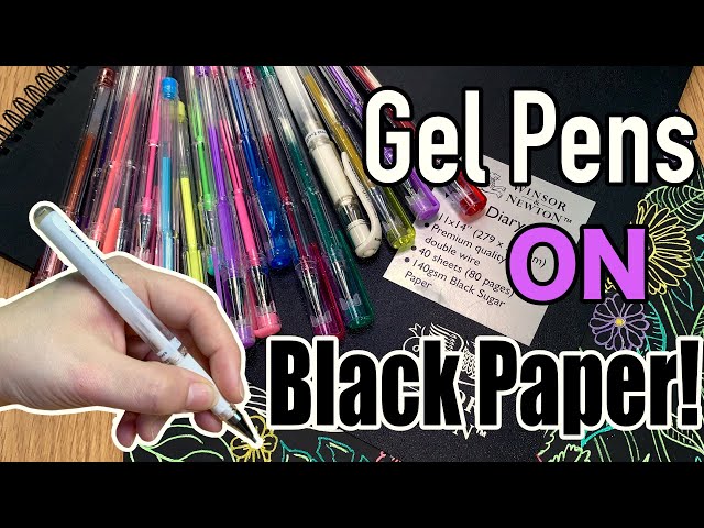 Drawing with GEL PENS on BLACK PAPER! - Will it Work? 