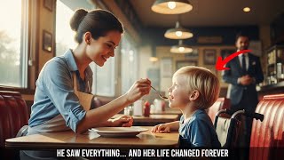  Rich Man Sees Waitress Feed Disabled Child in Diner – This Moment Changes Everything