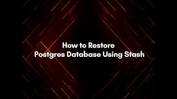 Restore Postgres Database Using Stash Demo | Kubernetes Native Backup & Restore Solution