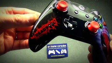 Deadpool Xbox One custom airbrushed controller by Extreme Consoles