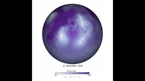 Daily shifts in atmospheric pressure across Northern Hemisphere during winter 2010