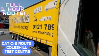 Full Hour C+E Test Route Experience from Coleshill Test Centre